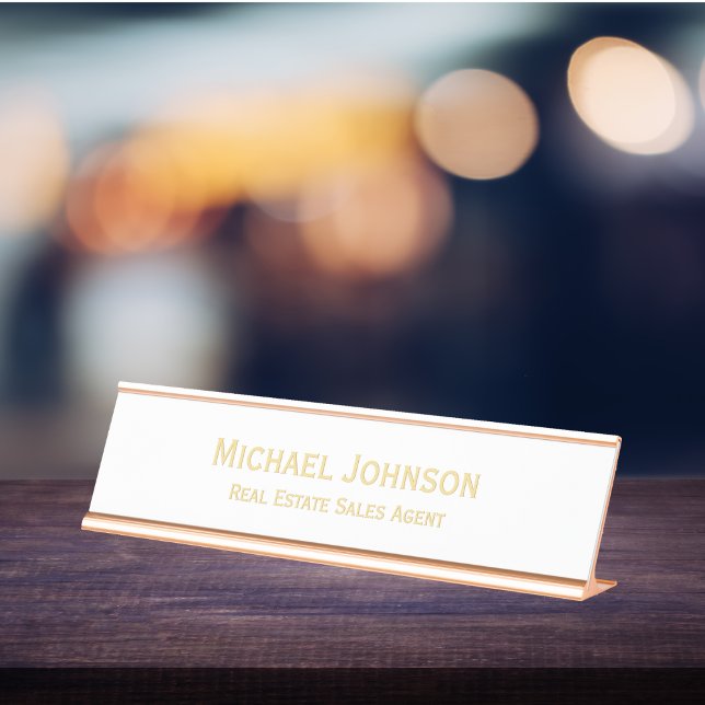 Modern Elegant Professional Business Office Title Desk Name Plate (Modern Elegant Professional Business Office Title Desk Name Plate)