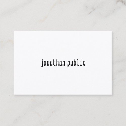 Modern Elegant Professional Chic Simple Template Business Card