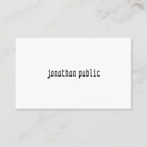 Modern Elegant Professional Creative Simple Plain Business Card