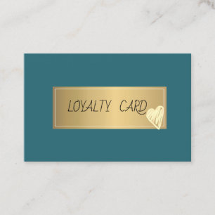 Modern Elegant Professional Cute Frame,Gold Heart Loyalty Card