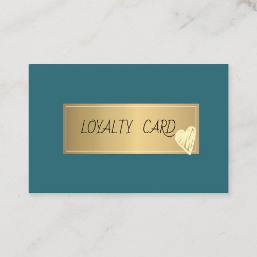 Modern Elegant Professional Cute FrameGold Heart Loyalty Card