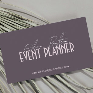 Modern Elegant Professional Event Planner Business Card