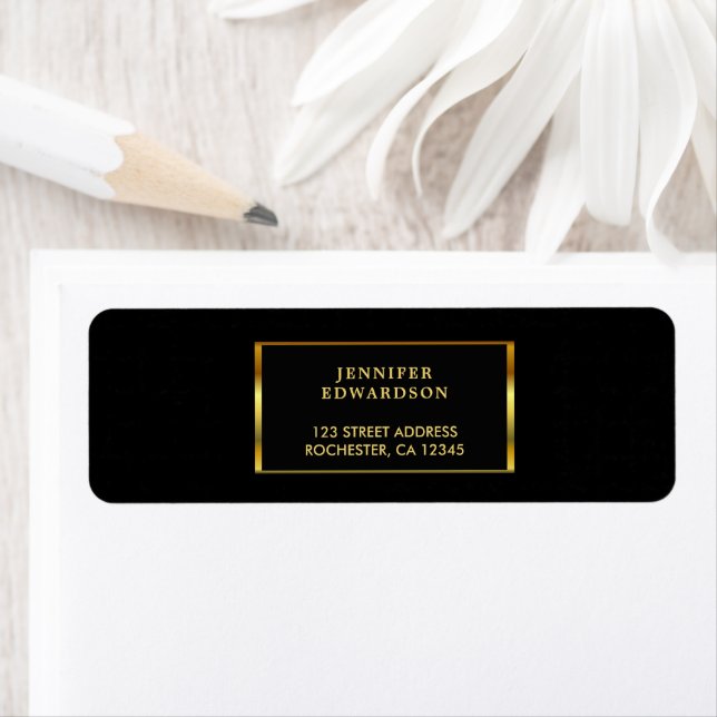 Modern elegant professional gold black product label (Insitu)