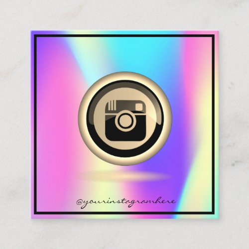 Modern Elegant  ProfessionalGold Instagram Square Business Card