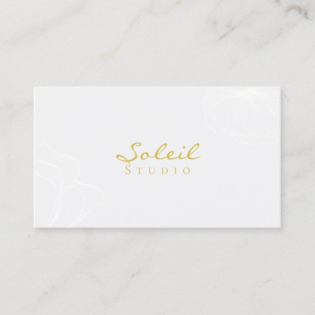 Modern, Elegant, Professional, Gold, Minimalist Business Card (Front)