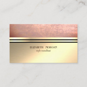 Modern Elegant Professional Gold,Stripes Business Card