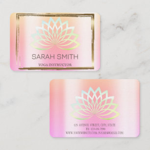 Modern Elegant Professional green lotus flower   Business Card
