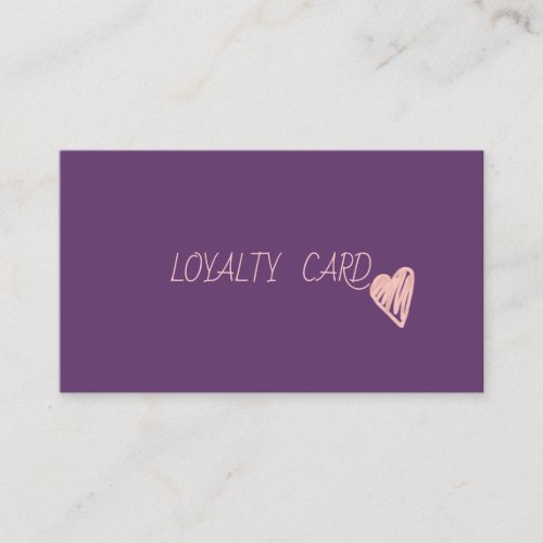 Modern Elegant Professional  Hearts Loyalty Card