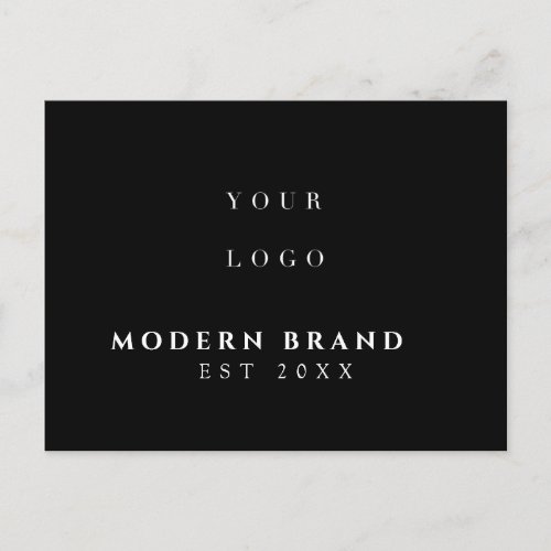 Modern Elegant Professional Logo Postcard