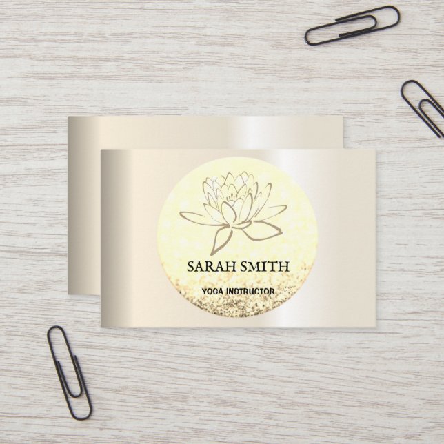 Modern Elegant Professional  lotus flower Business Business Card (Front/Back In Situ)