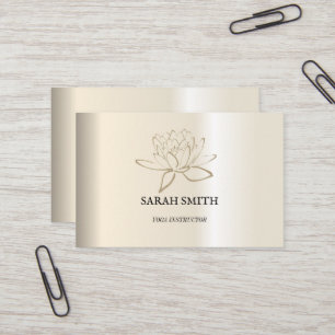 Modern Elegant Professional lotus flower Business Card
