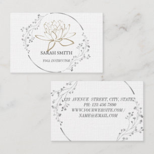 Modern Elegant Professional lotus flower Business Card