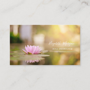 Modern Elegant Professional Lotus Gold Yoga Business Card