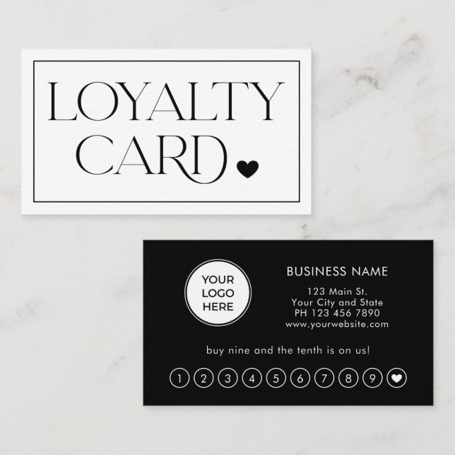 Modern Elegant Professional Loyalty Card (Front/Back)