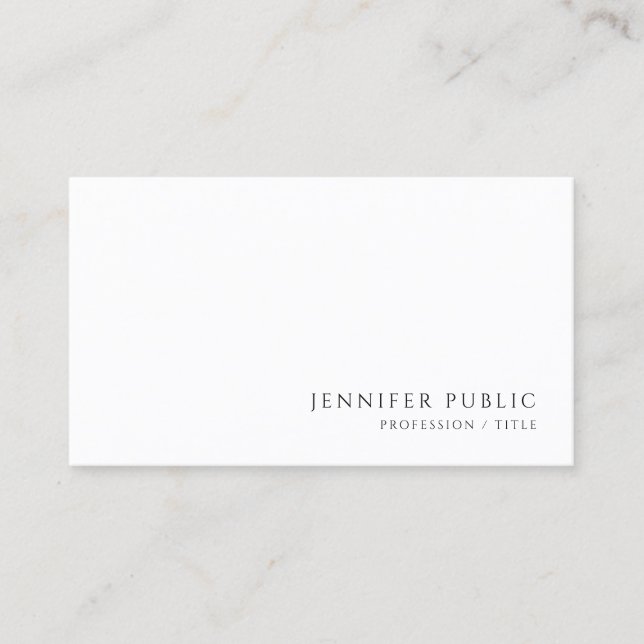 Modern Elegant Professional Minimalist Sleek Business Card (Front)