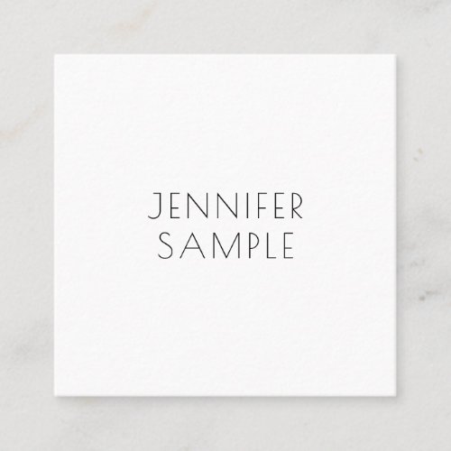 Modern Elegant Professional Minimalist Template Square Business Card