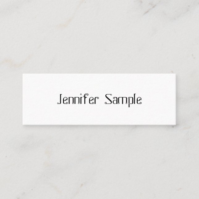 Modern Elegant Professional Minimalistic Template Mini Business Card (Front)