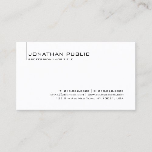 Modern Elegant Professional Personalized Template Business Card
