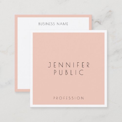 Modern Elegant Professional Personalized Template Square Business Card