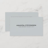 Modern Elegant Professional Plain Business Card (Front/Back)