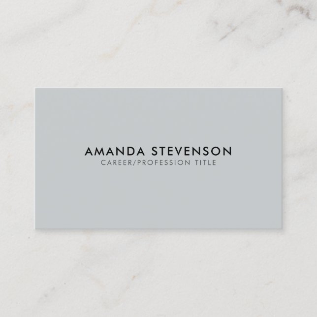 Modern Elegant Professional Plain Business Card (Front)