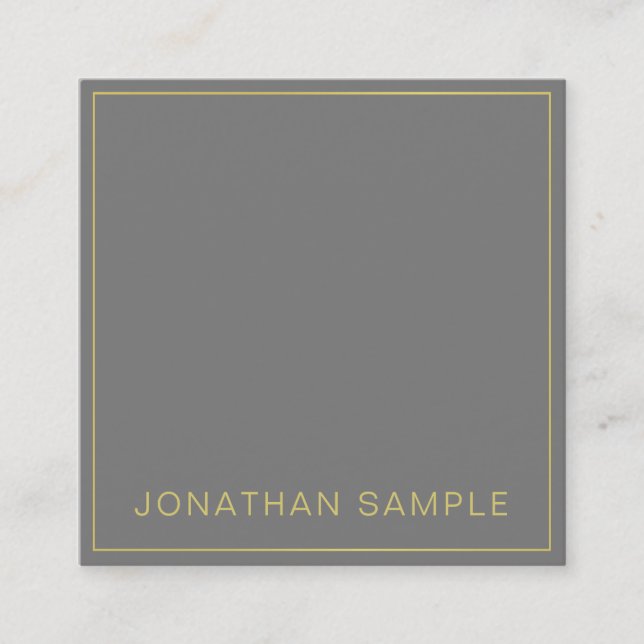 Modern Elegant Professional Premium Silk Finish Square Business Card (Front)