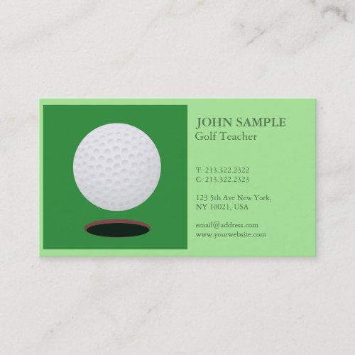 Modern Elegant Professional Simple Design Golf Business Card