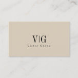 Modern Elegant Professional Simple Monogram Business Card