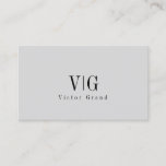 Modern Elegant Professional Simple Monogram Business Card