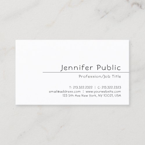 Modern Elegant Professional Simple Template Business Card