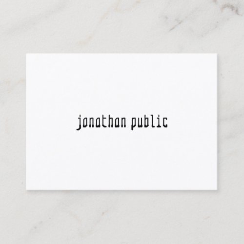 Modern Elegant Professional Stylish Simple Plain Business Card