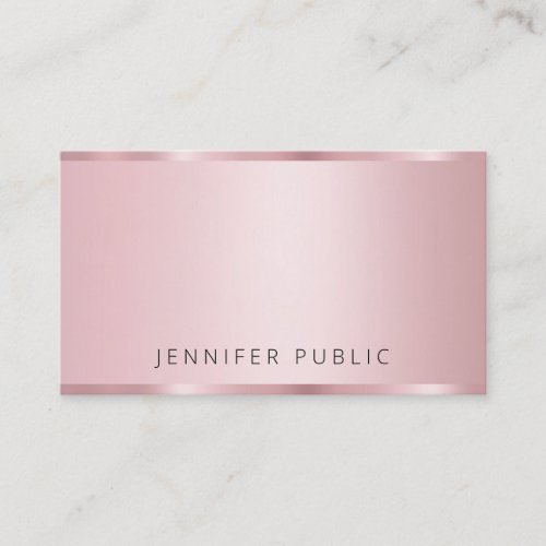 Modern Elegant Professional Template Rose Gold Business Card