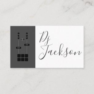 Modern Elegant Professional Two-Tone DJ Business Card