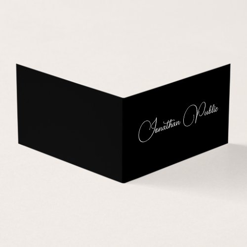 Modern Elegant Professional Typography Folded Business Card