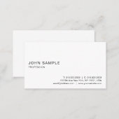 Modern Elegant Professional White Minimalist Business Card (Front/Back)