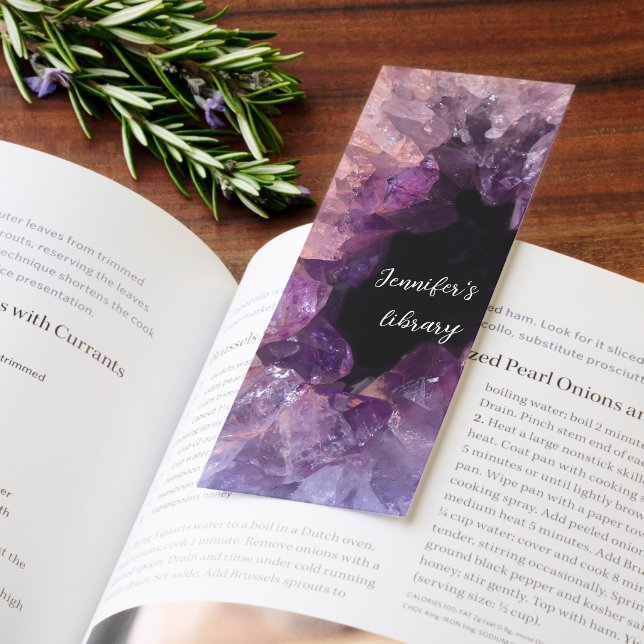 Modern elegant purple amethyst personal  bookmarks (Book)