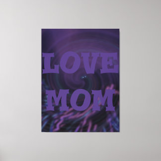 Modern elegant_purple_black_pink_love mom_design   canvas print