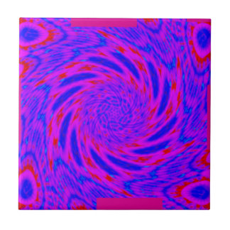 Modern elegant purple-blue -pink rose design ceramic tile