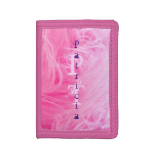 Modern Elegant Purple Pink Name Monogram Womens Trifold Wallet