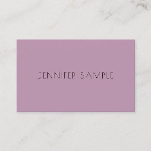 Modern Elegant Purple Simple Template Professional Business Card
