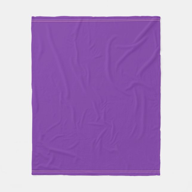 Modern Elegant Purple Violet Color Harmony Fleece Blanket (Front)
