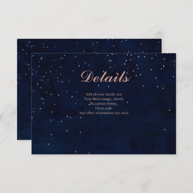 Modern elegant purple watercolor wedding direction enclosure card (Front/Back)