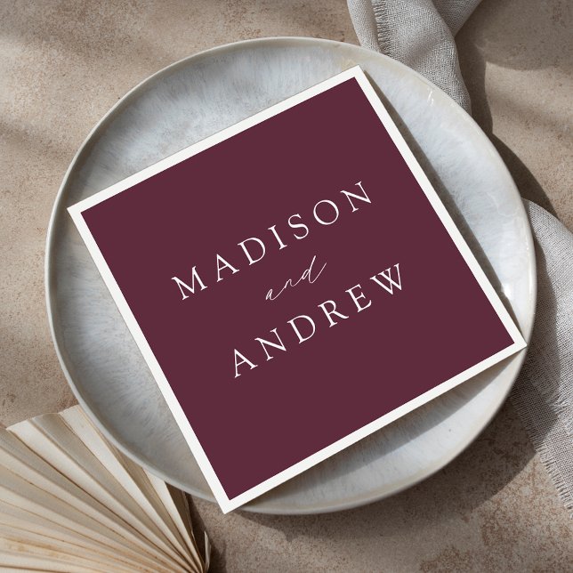 Modern Elegant Purple Wedding Napkins (Creator Uploaded)