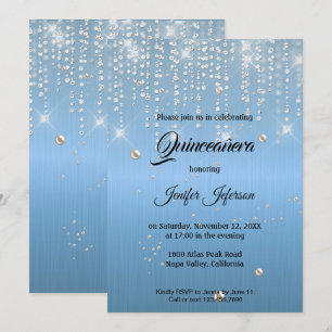 Modern elegant Quinceanera Invitation