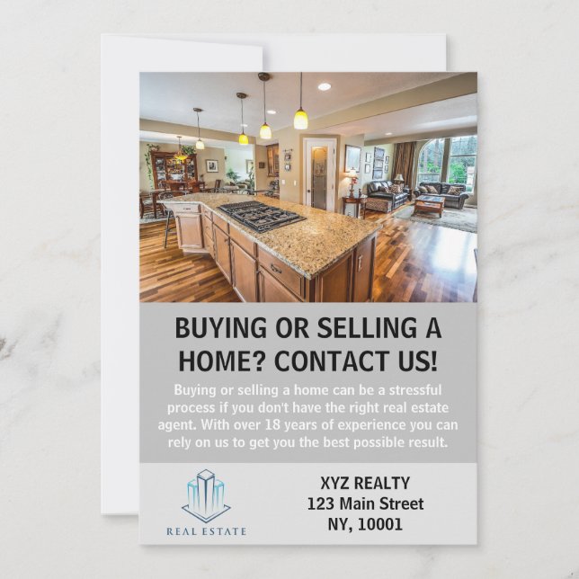 Modern Elegant Real Estate Agent Custom Card (Front)