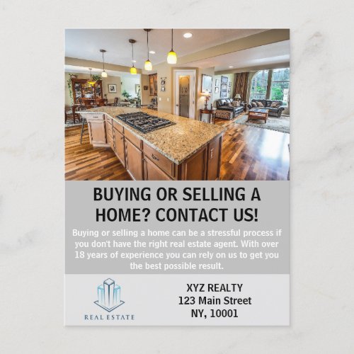 Modern Elegant Real Estate Agent Custom Postcard