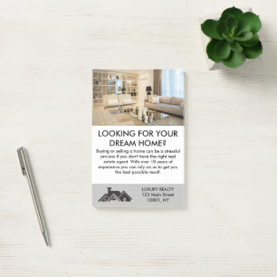Modern Elegant Real Estate Agent Personalized Post-it Notes