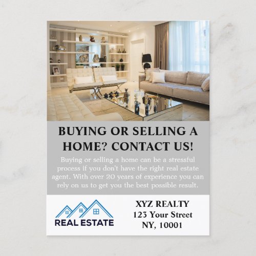 Modern Elegant Real Estate Agent Realty Photo Postcard