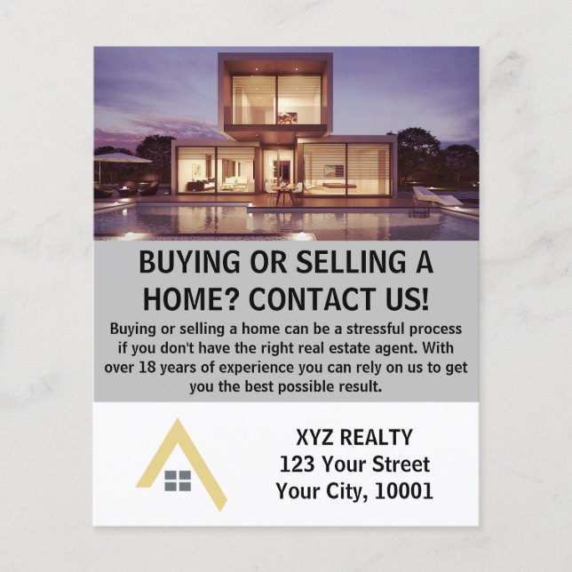 Modern Elegant Real Estate Property Promotion Flyer (Front)