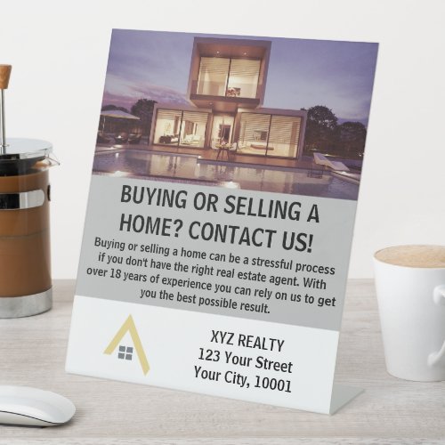 Modern Elegant Real Estate Property Promotion Pedestal Sign